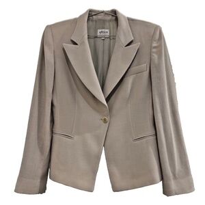 Armani Collezioni Ladies' Light Beige Vintage Blazer Made in Italy; Size 4